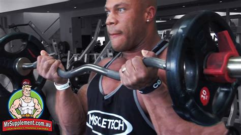 Phil Heath's EZ Bar Bicep Curl .